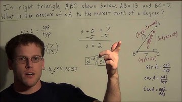 Finding the Missing Angle of a Right Triangle