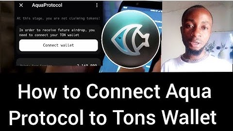 How to Connect Aqua Protocol and withdraw to Tons Wallet