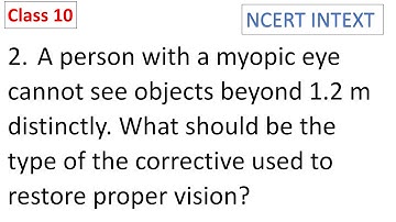 A person with a myopic eye cannot see objects beyond 1.2 m distinctly  What should be the type of th