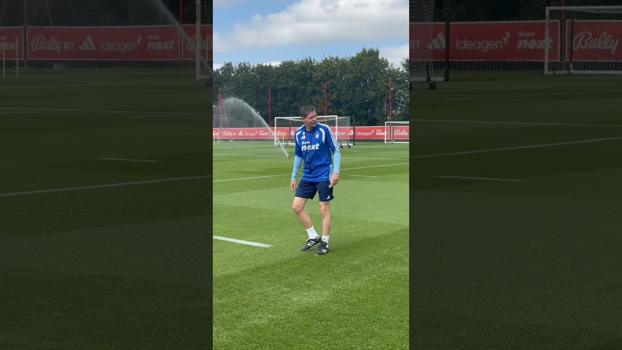 Out on the pitch. 👋