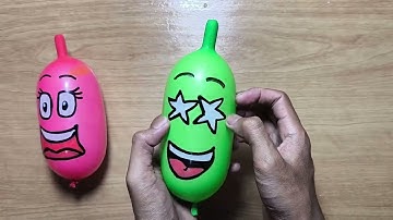 How to Make a Slime on Balloon – Easy Slime Tutorial with Glitter-filled Balloon Stretching
