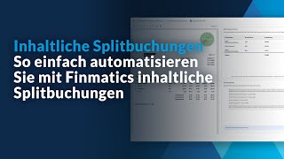 Inhaltliche Splitbuchungen mit künstlicher Intelligenz automatisiert verarbeiten