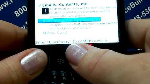Blackberry 8530 - Erase Cell Phone Info - Delete Data - Master Clear Hard Reset
