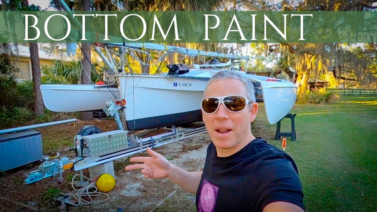 Bottom Paint on the Trailer F27 Trimaran YouTube
