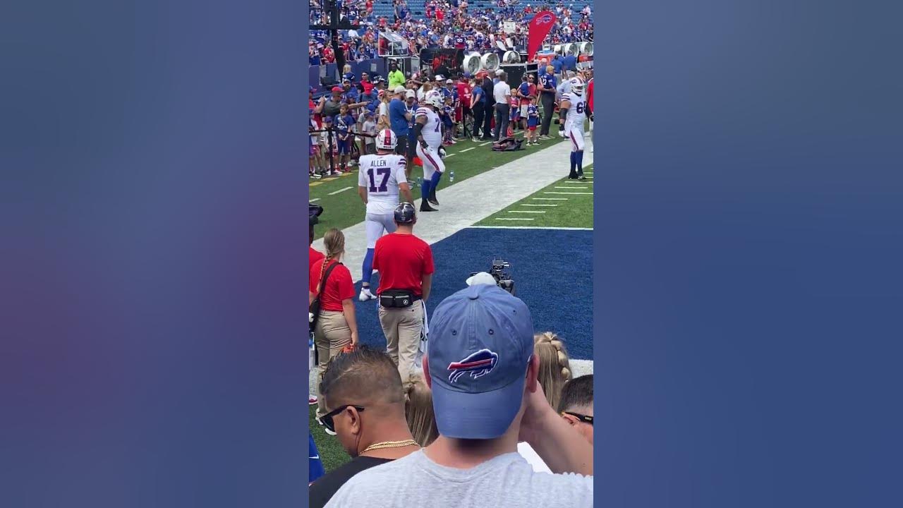 Josh Allen Preseason Pregame Warm Up vs Denver Broncos YouTube