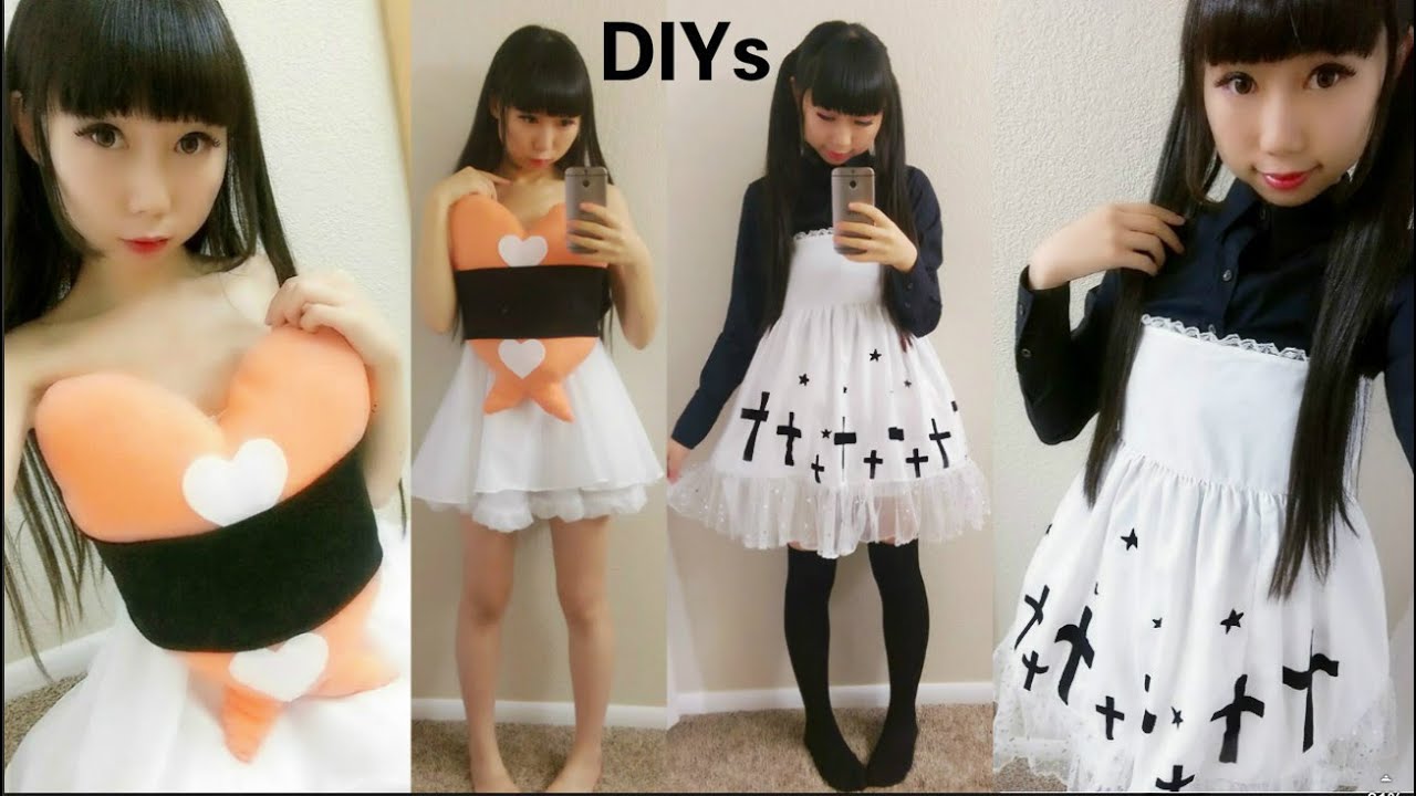 3 DIY Halloween Costumes:  Sushi + Cross Lolita Inspired + Glow in Dark