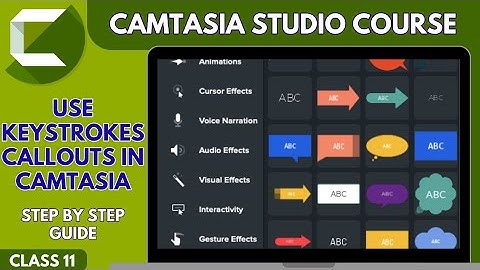 How to generate /use KEYSTROKES Callouts in Camtasia : Camtasia me keystroke Callouts istamal kren !