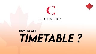 How to view timetable on Conestoga Student Portal ?