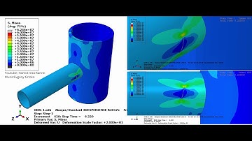 Crack Growth in T-Shape Tubular Joint with Initial Crack using XFEM method in ABAQUS.