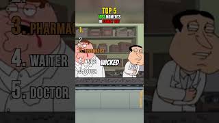 Top 5 Best Jobs Moments in Family Guy #funny #shorts #familyguy