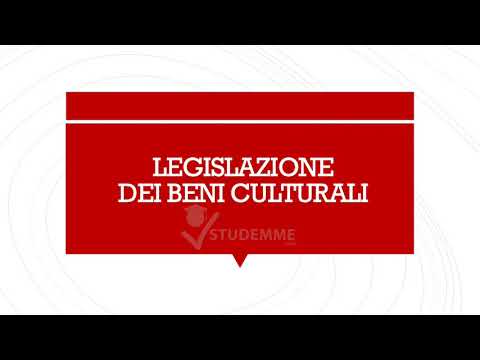 LEGISLAZIONE DEI BENI CULTURALI SAPIENZA UNIROMA1