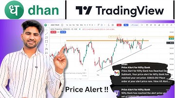 Dhan Price Alerts: A Step-by-Step Guide ! Trading view Chart Par Price Alerts Kaise Set Kare?