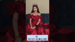 richest kpop female idols iu, bae suzy