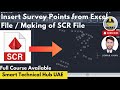 How to Insert Survey Points From Excel | SCR Files in Autocad
