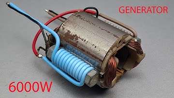 How I Made 220V 6000W Free Electricity Generator Self Running at Home