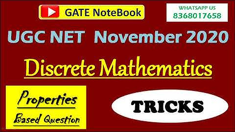 Properties Based Question Asked in UGC NET November 2020 |TRICKS | Discrete Mathematics