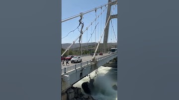 Suspension Bridge Crashes Into Flood | Terrifying Realistic Disaster"#bridgecollapse #crash