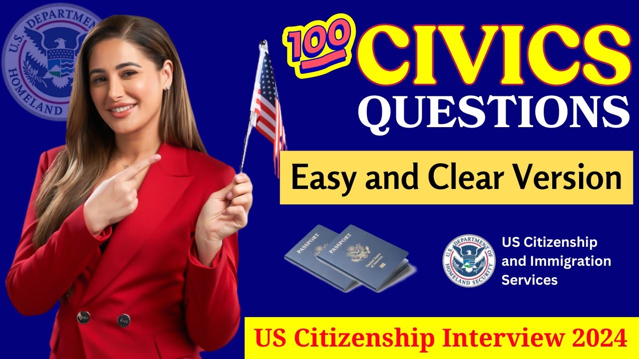 2024 - New USCIS Official 100 Civics Questions and Answers for US ...
