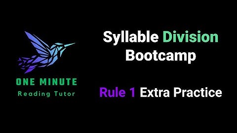 Syllable Division Bootcamp: Rule 1 Divide Between Two Consonants - Extra Practice #syllabledivision