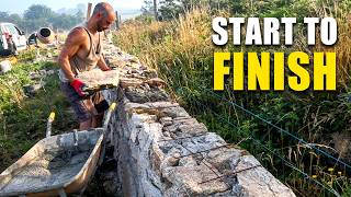 Man Builds A 500-Meter Stone Wall Over 1 Year | START TO FINISH
