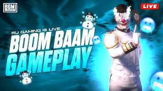 BOOM BAAM RANK PUSH 🔥 | RP GIVEAWAY | BGMI LIVE | RU GAMING IS LIVE screenshot 2