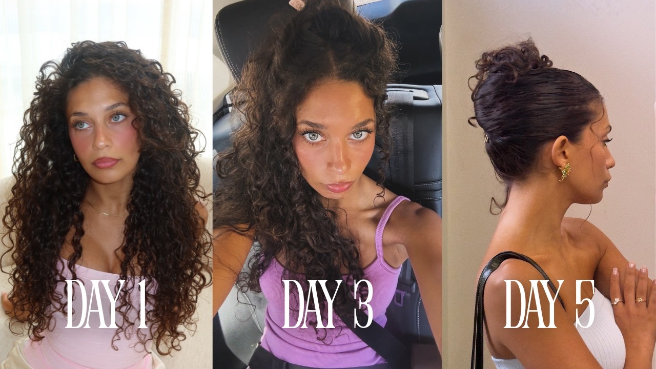 A REAL WEEK OF CURLY HAIR | Day one to day 6 maintenance and hairstyles ☆