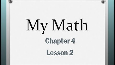 My Math Flip Chapter 4 Lesson 2