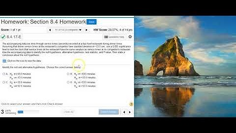 Performing hypothesis testing on standard deviations of drive-thru service times