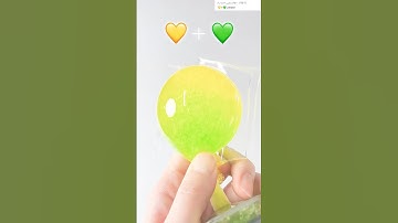 ⏪️ 💛+💚=? DIY Squishy Balloon with Nano Tape & Orbeez🎈 #shorts #satisfying