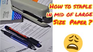 How to staple in mid of large size paper?short#magan gyan#science fact