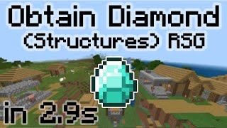 [WR] Minecraft Bedrock | Obtain Diamond (Structures) RSG in 2.9s