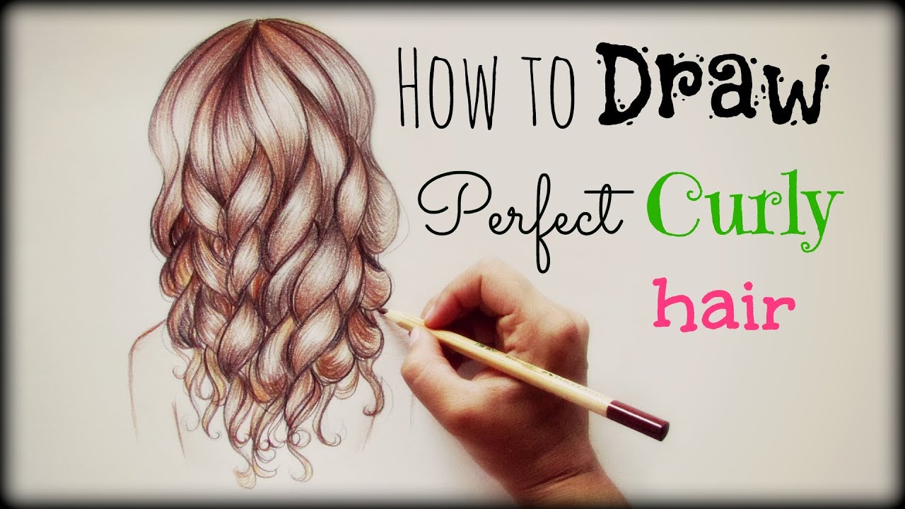 Drawing Tutorial How to draw and color Perfect Curly Hair ...