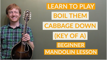 Boil Them Cabbage Down (Key Of A) | Beginner Bluegrass Mandolin Lesson With Tab