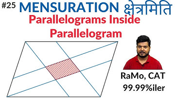 Mensuration (क्षेत्रमिति) By RaMo Part-25 Parallelograms inside Parallelogram for SSC and CAT