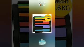 R Runilex Roll-Up Piano Silicone 49 Keys 47 Tones 14 Demo Songs 128 Rhythm Hand Roll Piano Rainbow