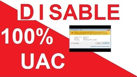 how to disable uac on window 7
