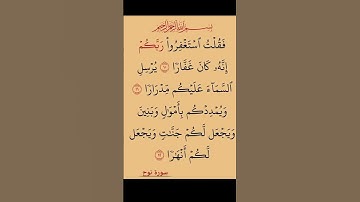 سورة نوح. آيات من الذكر الحكيم