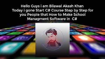 C# Tutorials Lecture 8 How to Make School Management System