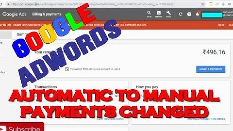How to Change Automatic to Manual Payments in Google Adwords? #googlepayment #googleadwords