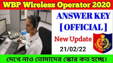 WBP Wireless Operator Answer Key Official | WBP