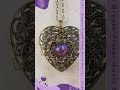 Dragons Breath Floral Music Box Locket in Bronze