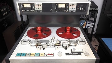 Studer A80 vinyl cutting lathe version - double playback heads with variable tape delay path