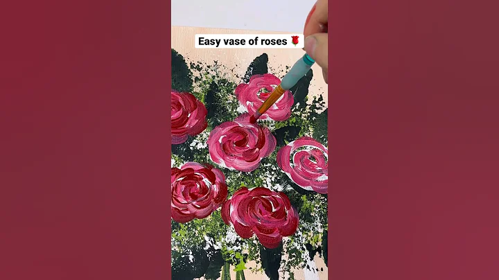 How to Paint Roses for Mother’s Day! 🌹👏 #easypainting #tutorial #beginner #roses #acrylicpainting