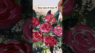 How to Paint Roses for Mother’s Day! 🌹👏 #easypainting #tutorial #beginner #roses #acrylicpainting