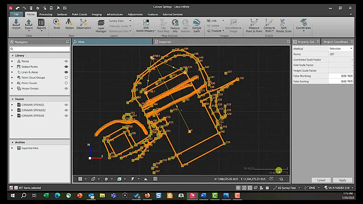 Leica Infinity - Compute Combined Scale Factor