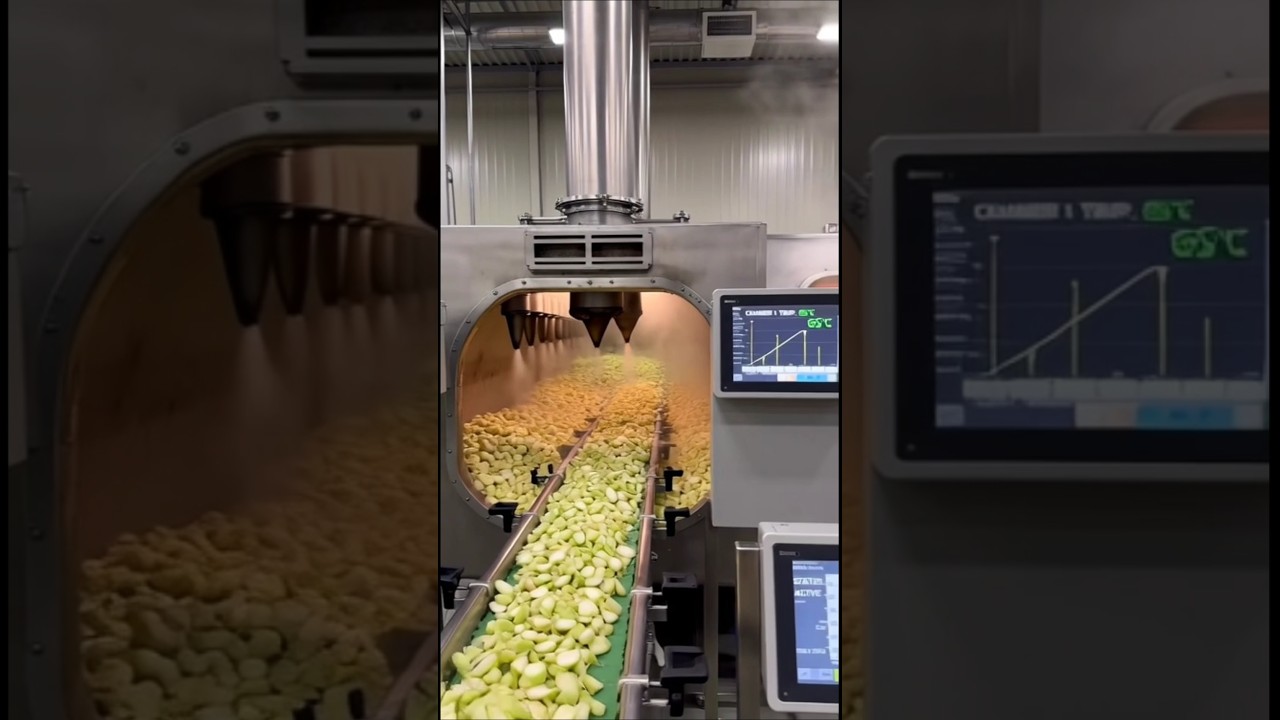 Kohlrabi Processing in Modern Factory 