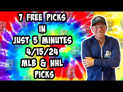 MLB, NHL Best Bets for Today Picks & Predictions Monday 4/15/24 | 7 Picks in 5 Minutes