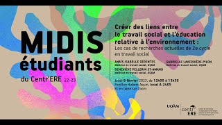 Conférence: «Créer des liens entre le travail social et l’éducation relative à l’environnement»