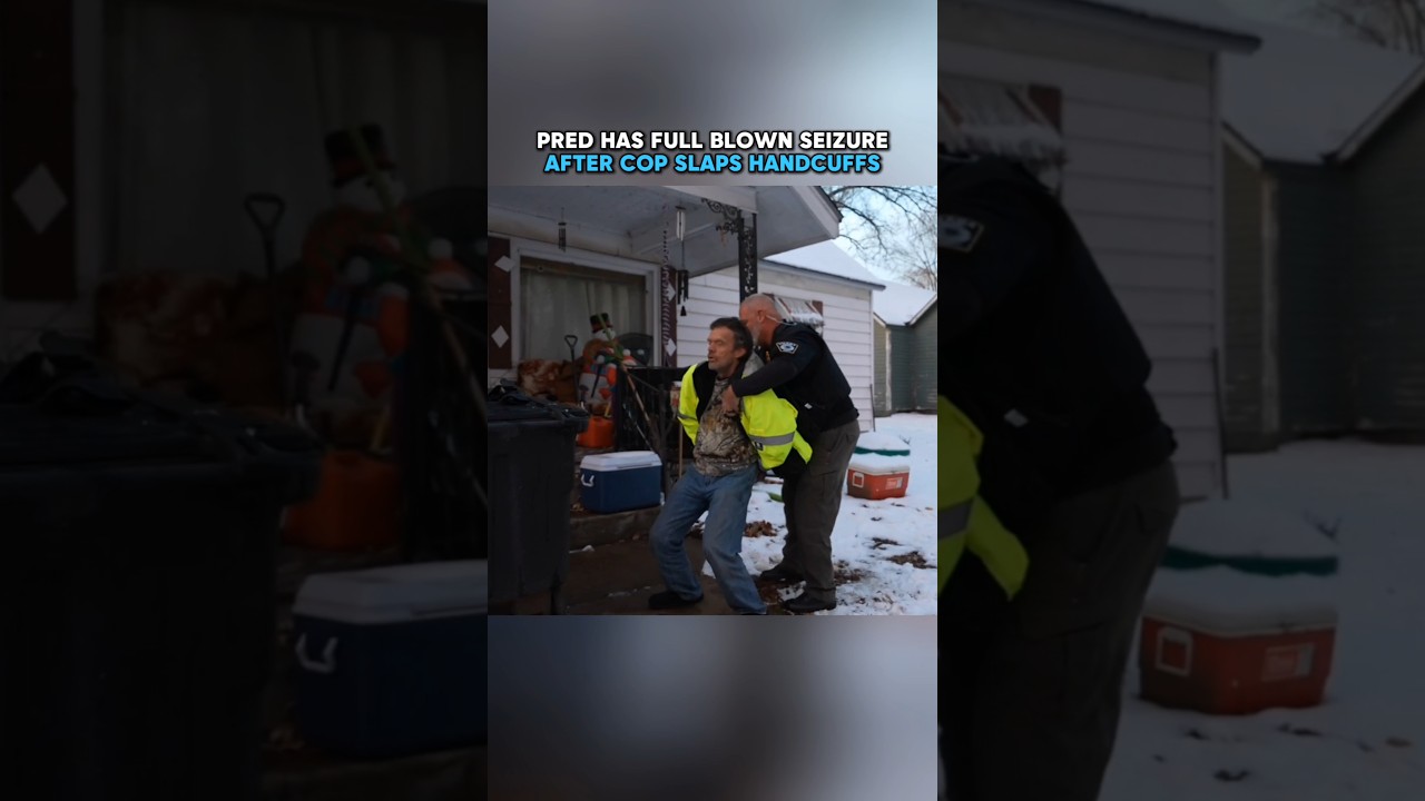 Man has full blown seizure after cop slaps handcuffs on him 🚨 #edpwatch #jidion #police #viral