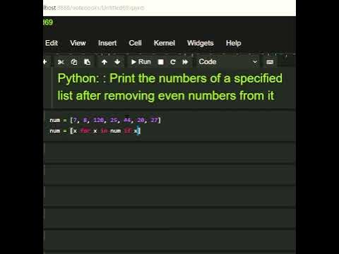 #python print the numbers of a specified list after removing even ...